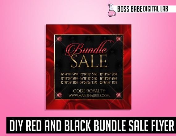 Red Hair Bundle Sale Flyer Red Hair Bundles Sale Flyer Etsy