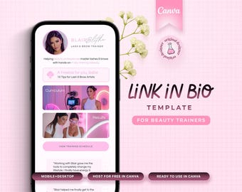 Link in Bio Template, Landing Page, Instagram Bio Link, Canva Link In Bio, Personal Brand Linktree Dupe,  Coach Website, Stan Store Dupe