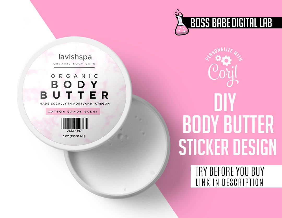 Body Butter Sticker Design Do It Yourself Body Butter Sticker Etsy