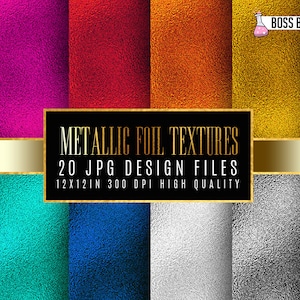 Metallic Foil Textures, foil digital paper, silver foil, gold foil digital backgrounds, shimmering metal foil textures, instant download