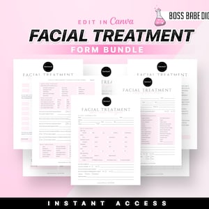 Editable Esthetician Templates | Skin Analysis Form | Printable Skincare Consent Forms | Edit In Canva | Esthetician Forms