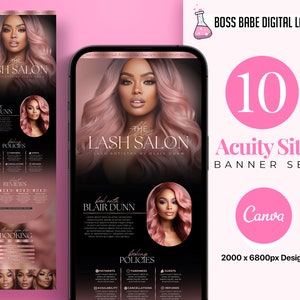 Acuity Scheduling Site Template, Editable DIY Booking Site Template, Lash Artist Booking Site Template, Lash Technician Acuity Template