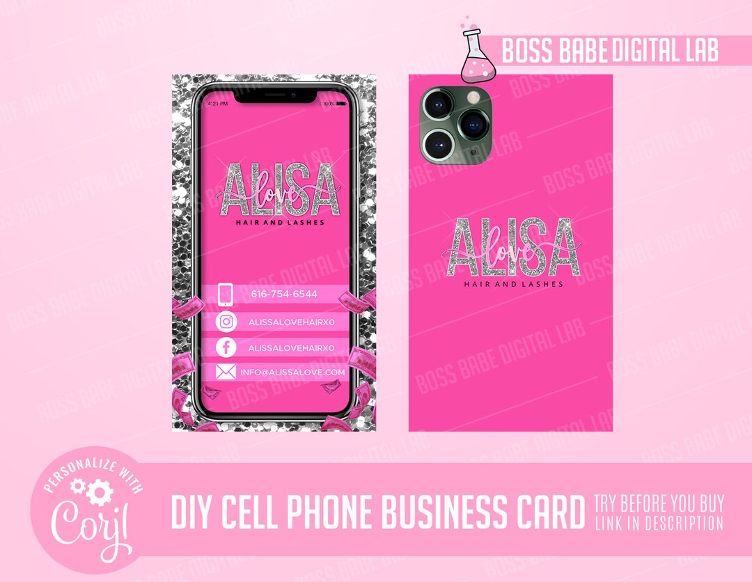 DIY Cell Phone Business Card, Do It Yourself Cell Phone Business Card ...