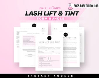 Lash Lift Consent, Canva Template, Lash Lift and Tint Aftercare, Lash Life Contract, Lash Lift Intake Form, Lash Lamination, Lash Artist