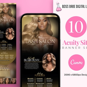 Gold Acuity Scheduling Site Template, Editable DIY Booking Site Template, Lash Artist Booking Site Template, Lash Technician Acuity Template