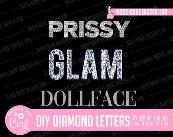 DIY Diamond Lettering, Do It Yourself Diamond Lettering, Create Your Own Diamond Text, Create Your Own Diamond Text