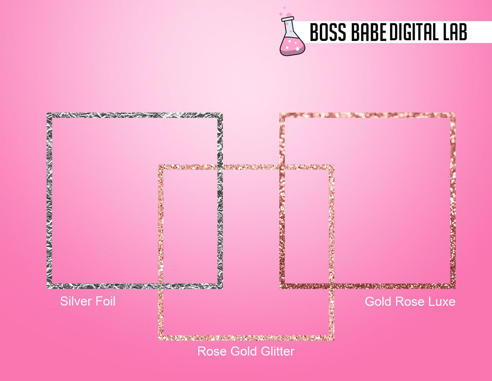 Glam and Glitz Frames Glitter Frames Clipart Glitter Clipart Etsy