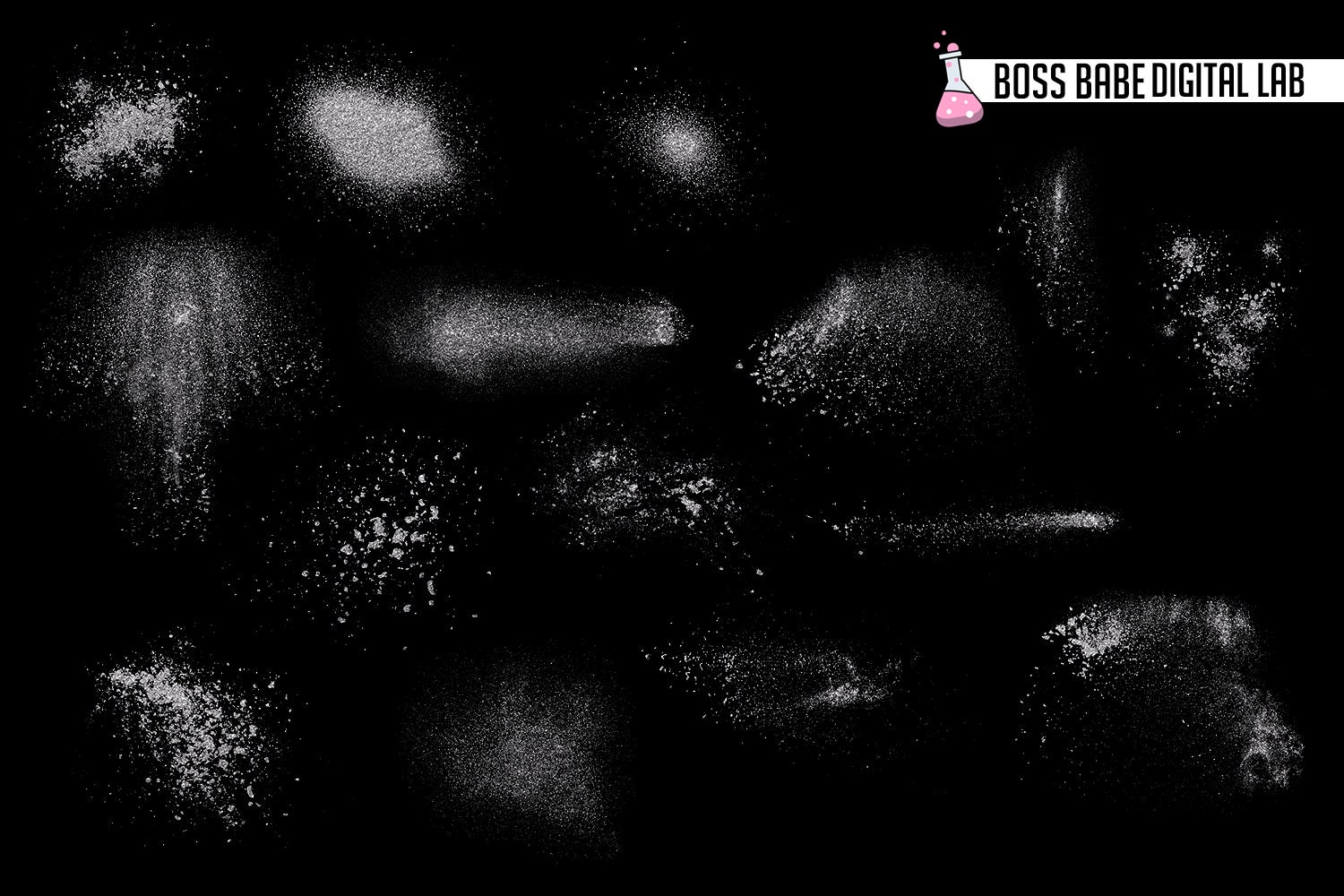 Silver Dust Clipart, Silver Dust Design Elements, Silver Dust Strokes ...