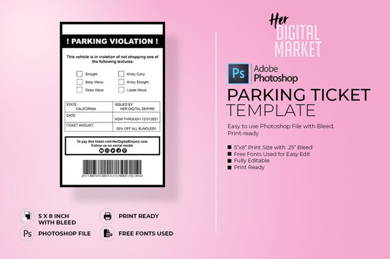 Printable Blank Parking Ticket