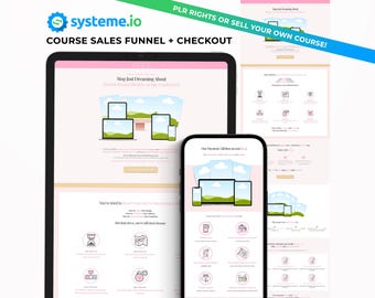 Systeme.io Course Sales Page Template, PLR Systeme.io Funnel Template, Customizable Landing Page, Digital Product Course Sales Page, Resell