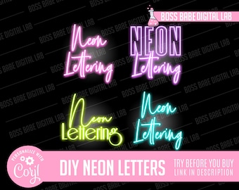 Scritte al neon fai-da-te, scritte al neon fai-da-te, crea il tuo testo al neon, crea il tuo testo al neon