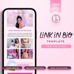Modelo de Link na Bio, Landing Page, Link da Bio do Instagram, Link da Bio do Canva, Modelo do Linktree, Site de Produtos Digitais, Duplicata da Stan Store