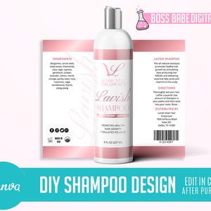 Shampoo Label Design, Do It Yourself Shampoo Label Design, DIY Shampoo Label Design, Do It Yourself Product Label Design, Conditioner Label