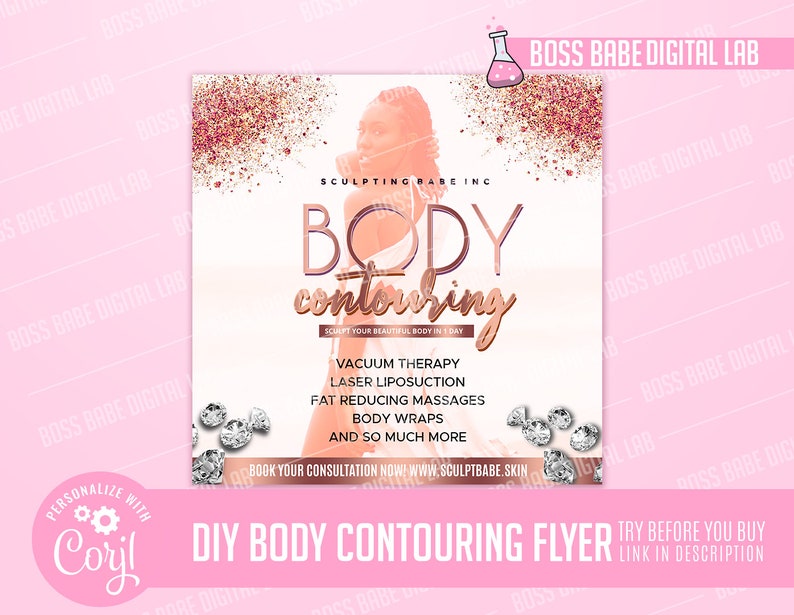 DIY Spa Flyer Sale Flyer DIY Sale Flyer Sale Flyer DIY Body Contouring Sale Flyer Editable Flyer Body Contouring Flyer