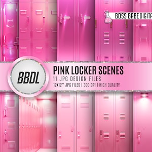 Terug naar school roze locker digitaal papier, terug naar school clipart, terug naar school flyer clipart, kleedkamer, terug naar school digitaal papier