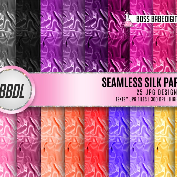 Seamless Silk Papers, Multi Color Silk Digital Papers, 300 dpi JPGs, Instant Download Silk Glam Paper, Silk Patterns, Seamless Luxury Papers