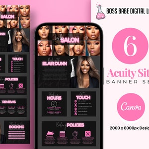 Acuity Scheduling Site Template, Editable DIY Booking Site Template, Lash Artist Booking Site Template, Lash Technician Acuity Template