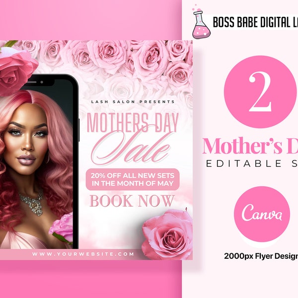 Mothers Day Flyer | Lash Tech Flyer | Social Media | Mothers Day Sale | Holiday Sale | Appointments Available | Instant Download