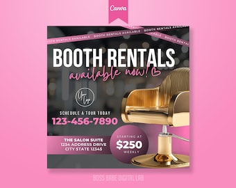 Salon Suite Flyer Canva, Now Leasing Salon Suites, Animated