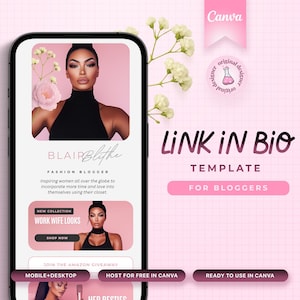 Modelo de Link na Bio, Landing Page, Link da Bio do Instagram, Link da Bio do Canva, Modelo do Linktree, Site do Blogger, Duplicata da Stan Store