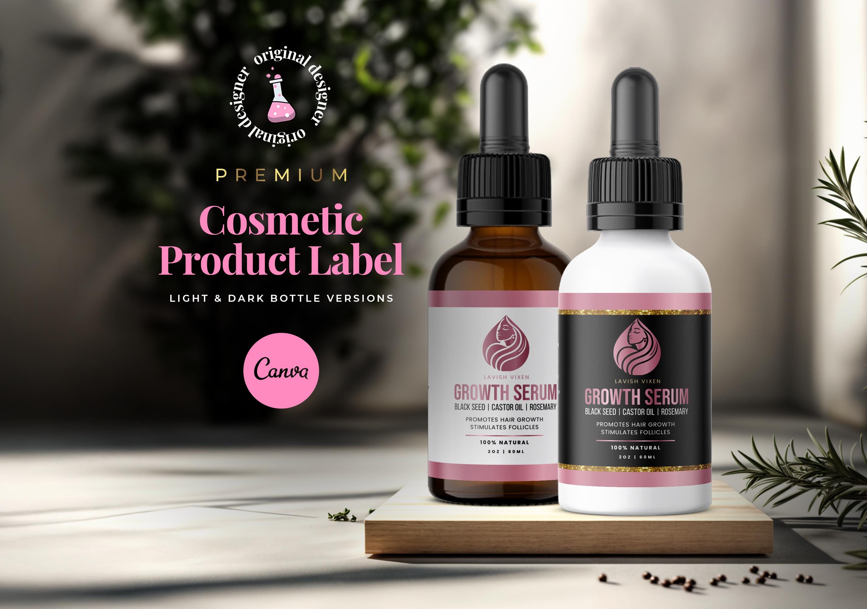 Hair Growth Oil Label Design, Canva Do It Yourself Growth Oil Label ...