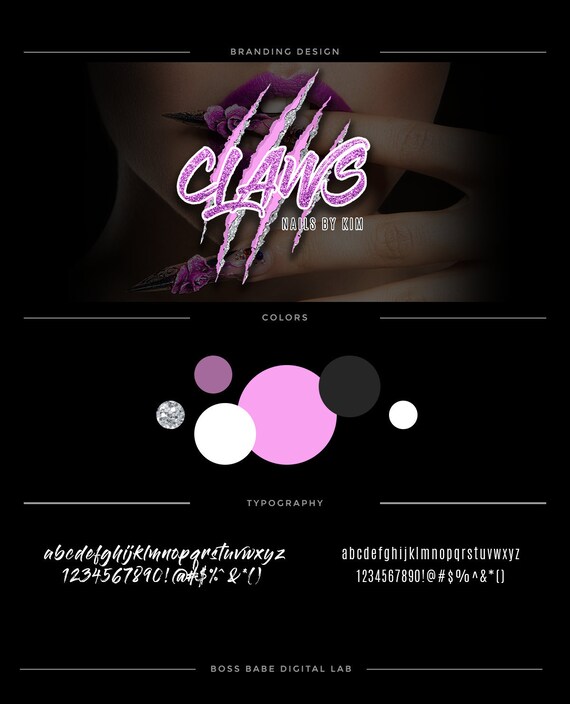 Nail Technician Hair Extensions Logo Design Hairdresser Salon Etsy