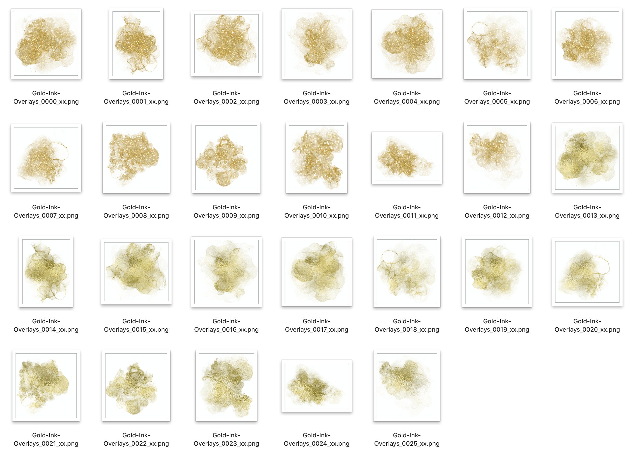 Gold Ink Overlays, Alcohol Ink Textures Clip Art, Transparent Digital ...