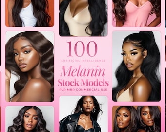 PLR Melanin stock photos, Resell Stock models, Plr Ai models stock images, beauty plr stock photos, melanin girl boss stock images mrr plr