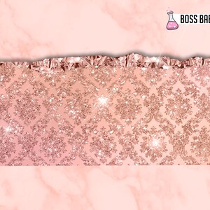 May include: A digital background with a pink marble texture and a rose gold glitter damask pattern. The text "BOSS BABE DIGITAL LAB" is in the upper right corner.