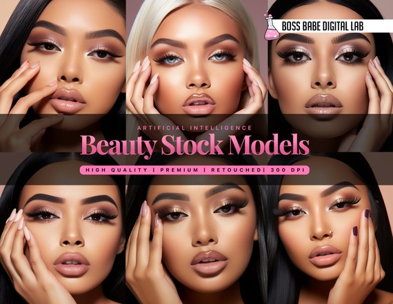 Makeup Brow Lash Beauty Stock Photo, Lash Model, Commercial Use, Make Up Branding, Lash Stock Photos, Wig Model Stock Photos, Beauty Model
