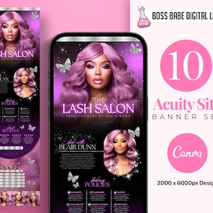 Acuity Scheduling Site Template, Editable DIY Booking Site Template, Lash Artist Booking Site Template, Lash Technician Acuity Template