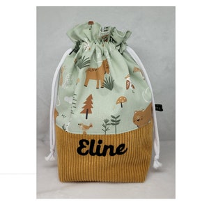 Pochon enfant personnalisable, cadeau de naissance, sac a doudou, sac a goûter CANADA