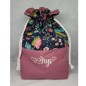 Pochon enfant personnalisable, cadeau de naissance, sac a doudou, sac a goûter. DIFFERENTS TISSUS