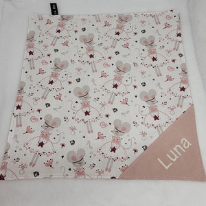 Serviette de table enfant personnalisable broderie Souris