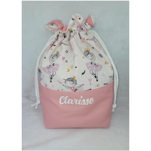 Pochon enfant personnalisable, cadeau de naissance, sac a doudou, sac a goûter. DIFFERENTS TISSUS