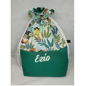 Pochon enfant personnalisable, cadeau de naissance, sac a doudou, sac a goûter. DIFFERENTS TISSUS