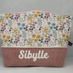 Trousse de toilette personnalisée FLEURS VELOURS