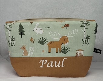 Personalized CERF toiletry bag, children's toiletry bag, birth gift