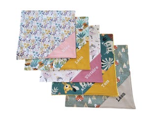 Serviette de table enfant personnalisable ( broderie), serviette maternelle, serviette de cantine
