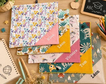 Serviette de table enfant personnalisable ( broderie), AVEC ou SANS doublure, serviette maternelle, serviette de cantine