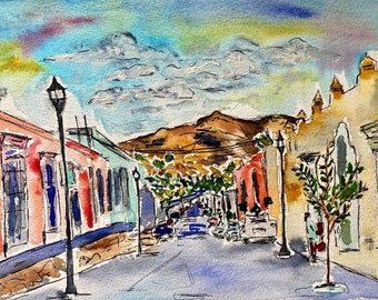 San Miguel de Allende Print – Mexiko Reise Kunst | Mexiko Stadtansicht | Mexikanische Architektur Wandkunst | Lebendiges Buntes Dekor | Reise Poster