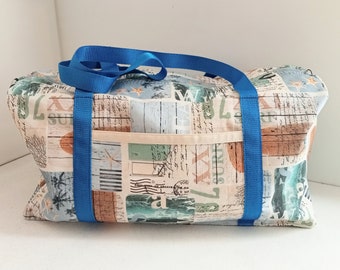 sac de voyage thème bord de mer,