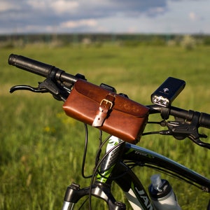Bolsa de herramientas Bolsa de cuero Para bicicletas Alforja de bicicleta Bolsa de bicicleta hecha a mano Accesorios de latón