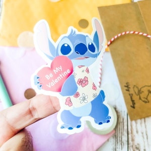 Valentine vinyl sticker custom | Stitch cute stickers | Sticker for water bottles | Laptop decals | Vinyl sticker cute