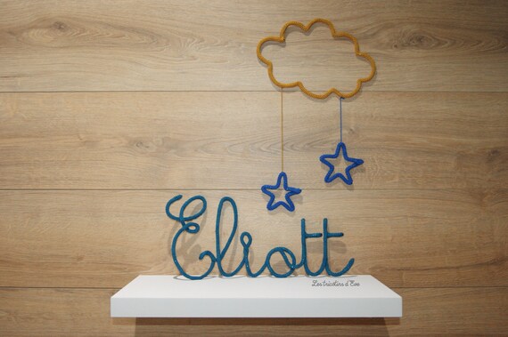 Prenom Tricotin Decoration Murale Pour Chambre Bebe Chambre Etsy