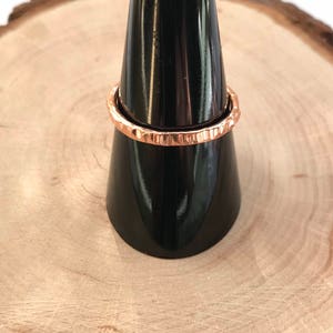 Copper ring 7th Anniversary gift copper band ring stackable ring copper jewellery arthritis ring rustic ring thumb ring gift for her or him image 7