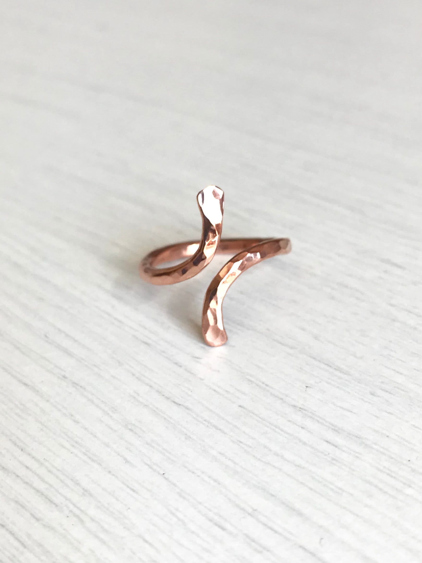 Adjustable Copper Ring Simple Copper Ring Minimalist Copper Ring