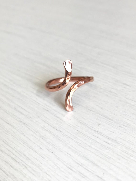 Adjustable Copper Ring Simple Copper Ring Minimalist Copper Etsy