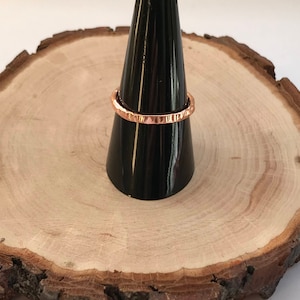 Copper ring 7th Anniversary gift copper band ring stackable ring copper jewellery arthritis ring rustic ring thumb ring gift for her or him image 6