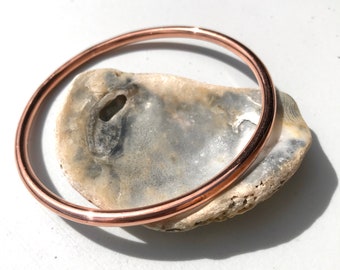 Thick copper bangle Unisex heavy copper bracelet Arthritis help bracelet Nurture copper jewellery